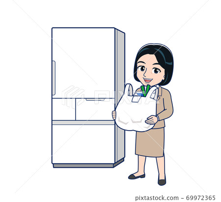 冰箱 女人 女性 69972365