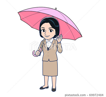 傘 下雨 雨 69972484