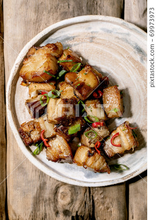 Grilled pork belly plate 69973973