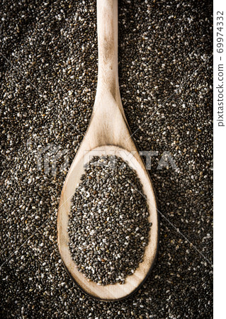 chia, seeds, spoon 69974332