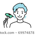 Men who chew well and eat 69974878