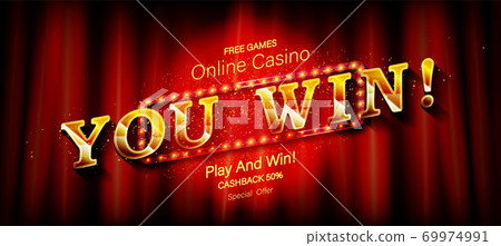 Vector realistic sign Winner and Congrats 69974991