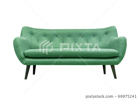 Gray soft sofa. Modern design sofa isolated on white background, clipping path Gray soft sofa. Modern design sofa isolated on white background, clipping path 69975241