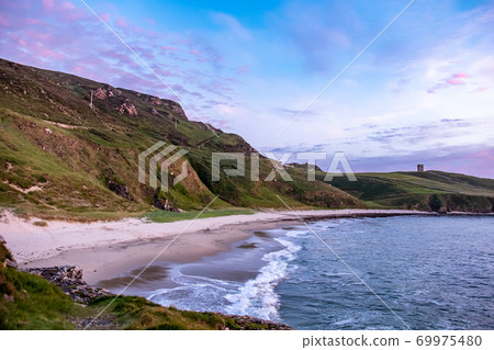Beautiful sunset on Maghery beach in Co. Donegal 69975480