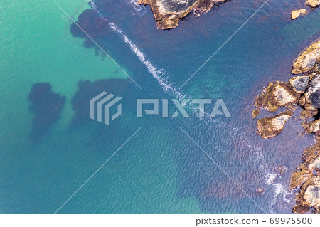 Aerial view of wild coast by Glencolumbkille in County Donegal, Irleand. Aerial view of wild coast by Glencolumbkille in County Donegal, Irleand. 69975500