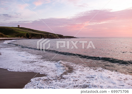 Beautiful sunset on Maghery beach in Co. Donegal 69975706