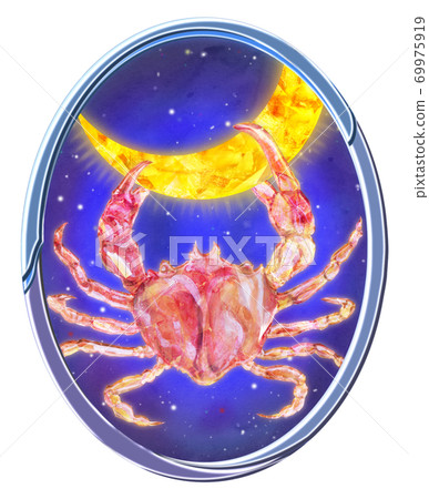 Illustration of Cancer in Western Astrology 69975919