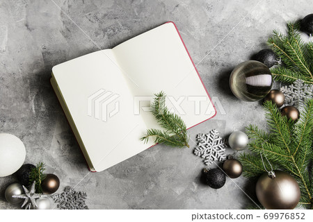 Open Empty Notebook for New Years Sport Resolutions Open Empty Notebook for New Years Sport Resolutions 69976852