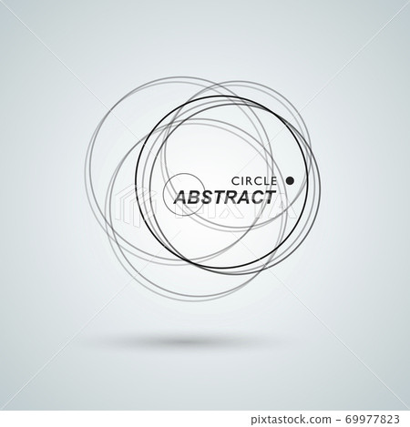 Abstract connect circle design background. 69977823