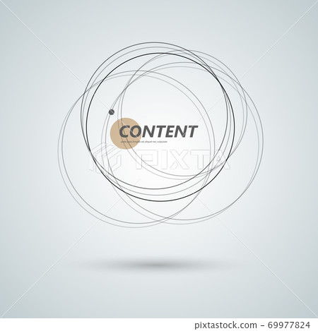Abstract connect circle design background. Creative abstract shapes 69977824