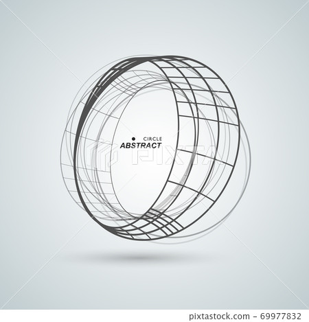 Abstract connect circle design background. Creative abstract shapes Abstract connect circle design background. Creative abstract shapes 69977832