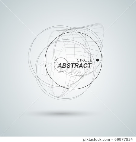 Abstract connect circle design background. Creative abstract shapes Abstract connect circle design background. Creative abstract shapes 69977834