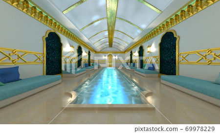 Luxurious swimming pool 69978229