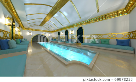 Luxurious swimming pool 69978233