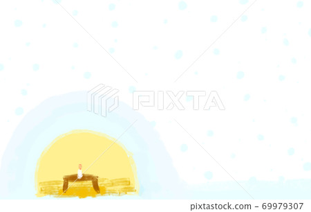 Kamakura on a snowy day 69979307