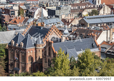 Top view of old and modern buildings in Budapest, the capital of Hungary 69979997