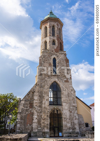 Marie Magdalene church's belltower in the Royal Palace Buda in Budapest, Hungary, of 13th century 69980005