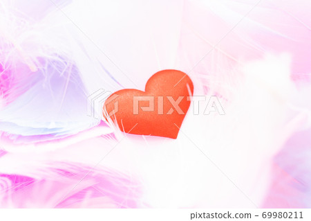 五顏六色的羽毛和心痕 69980211