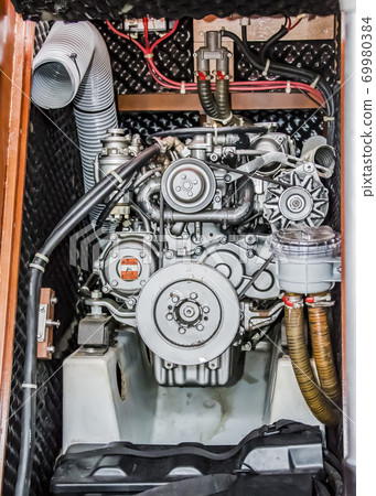 Diesel engine on the yacht Diesel engine on the yacht 69980384