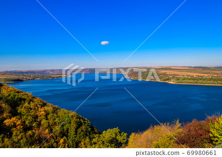 View of the Dniester river in Ukraine at autumn View of the Dniester river in Ukraine at autumn 69980661