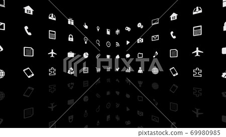 Technology Icon Network Symbol Internet Digital Device 3D Illustration 69980985