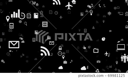 Technology Icon Network Symbol Internet Digital Device 3D Illustration 69981125