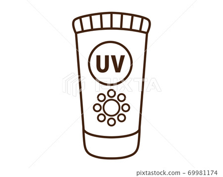 Sunscreen_line art - Stock Illustration [69981174] - PIXTA