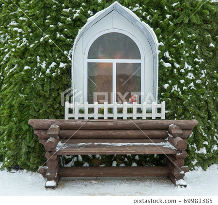 house made of fir branches, Christmas decoration 69981385