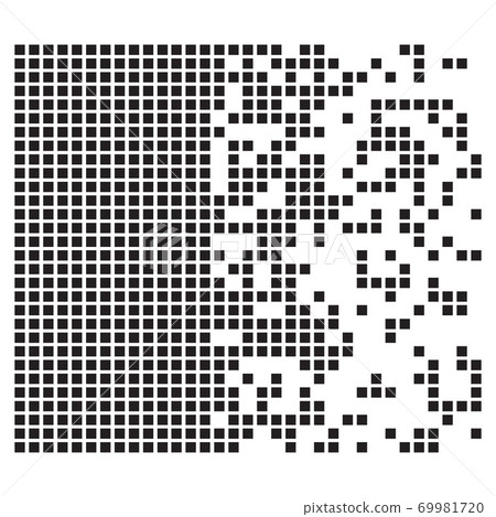 Disintegration Effect on a White Background. Vector 69981720