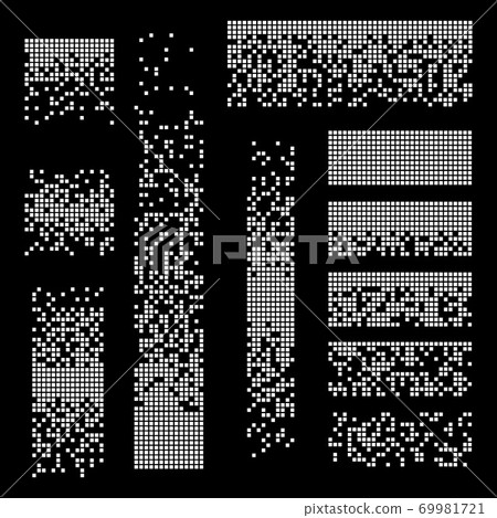Disintegration Effect Different Types Shape Set. Vector 69981721