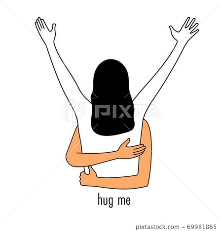 Hug me type vector illustration. -插圖素材 [69981865] - PIXTA圖庫