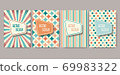 Retro design templates for brochure covers, banners 69983322
