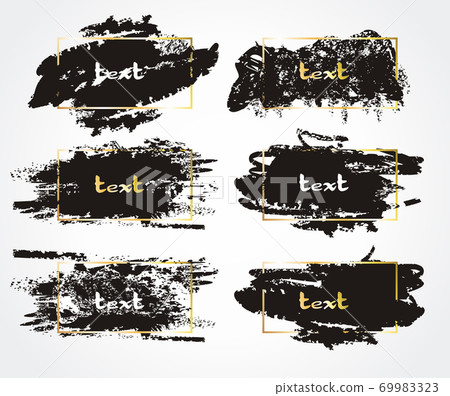 Gold frames with splash design and place for your text. 69983323