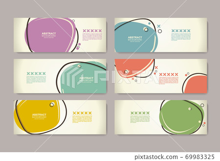 Retro design templates for banners - Stock Illustration [69983325] - PIXTA