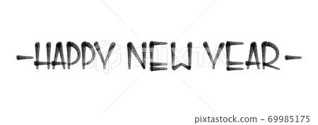 Happy new year graffiti hand lettering, isolated on white background. Vector illustration. Happy new year graffiti hand lettering, isolated on white background. Vector illustration. 69985175