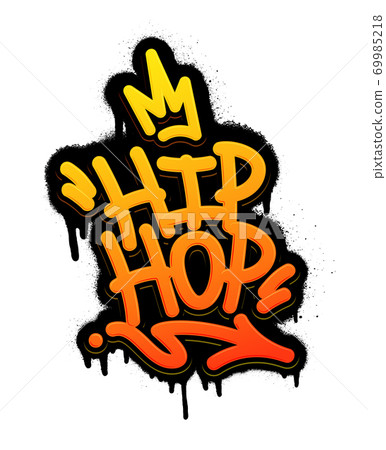 Hip Hop Tag Graffiti Style Label Lettering.... - Stock Illustration ...