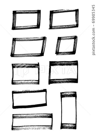 Set of marker hand-drawn squares. Broad marker strokes. Vector illustration Set of marker hand-drawn squares. Broad marker strokes. Vector illustration 69985345