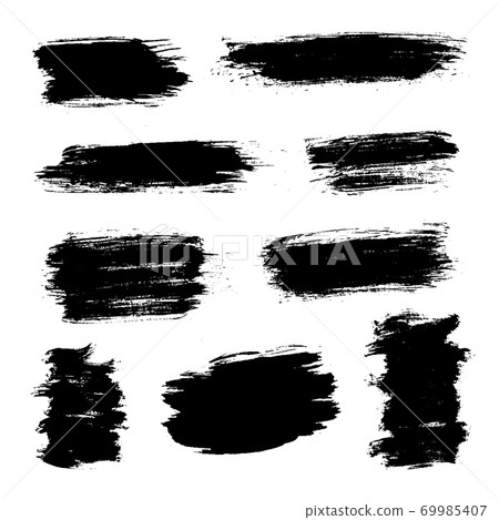 Brush strokes set hand drawn scribble abstract vector illustration. Border design template. Brush strokes set hand drawn scribble abstract vector illustration. Border design template. 69985407