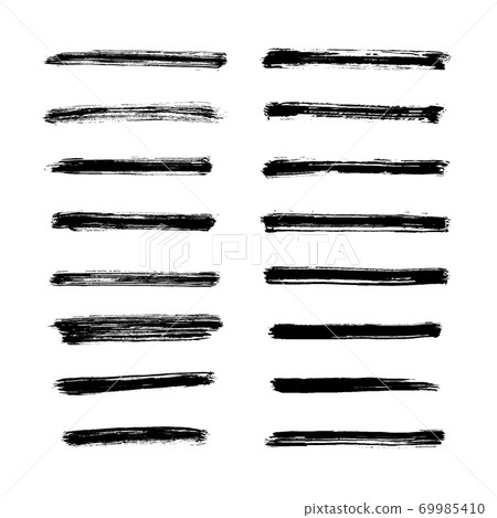 Brush strokes set hand drawn scribble abstract vector illustration. Border design template. Brush strokes set hand drawn scribble abstract vector illustration. Border design template. 69985410