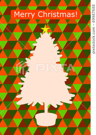 Christmas card vertical fir tree scales Christmas card vertical fir tree scales 69987688