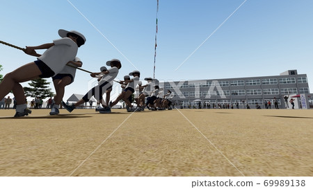 學校運動會拔河,觀眾,建築圖12 學校運動會拔河,觀眾,建築圖12 69989138