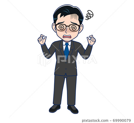 Staggering office worker - Stock Illustration [69990079] - PIXTA