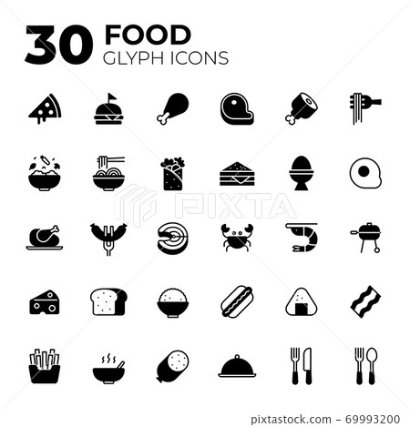 Set of Food icons. 69993200