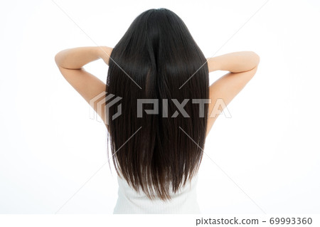 Japanese woman with long black hair Straight long hair 69993360