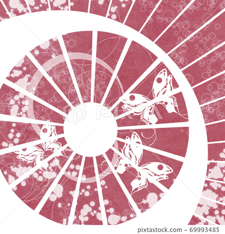 Geometric pattern background material with a Japanese umbrella as a motif 69993485
