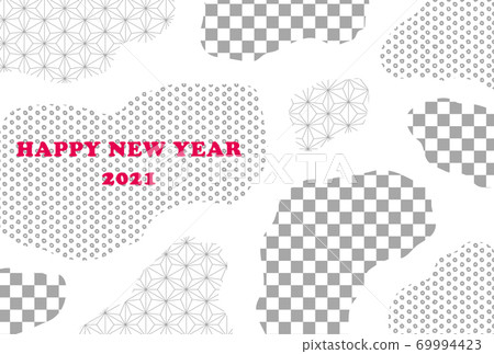 New Year's card 2021 Ox year Ox Ushi beef 69994423