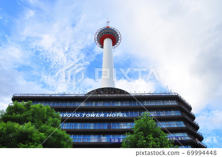 Kyoto Townscape Kyoto Tower looking up from the Karasuma Central Exit of Kyoto Station 69994448