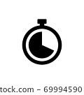 Clock stopwatch icon. Clock symbol isolated. Timer symbol. Vector EPS10 69994590