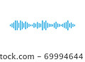 Sound waves equalizer in blue. Vector EPS 10 69994644