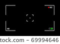 Camera video recording frame on black background. Vector EPS 10 69994646